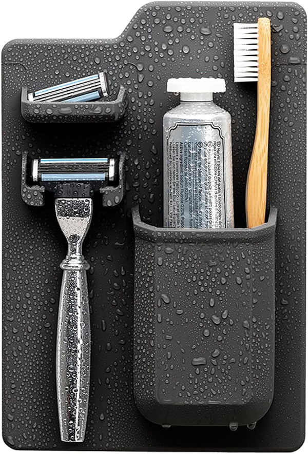 TOOLETRIES The Harvey Toothbrush & Razor Holder - Silicone Shower Organizer, Toiletries
