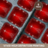 3dRose Silver Star Christmas Tree Soft Coasters, Set of 8 with Holiday Red Background (CST_164753_2)