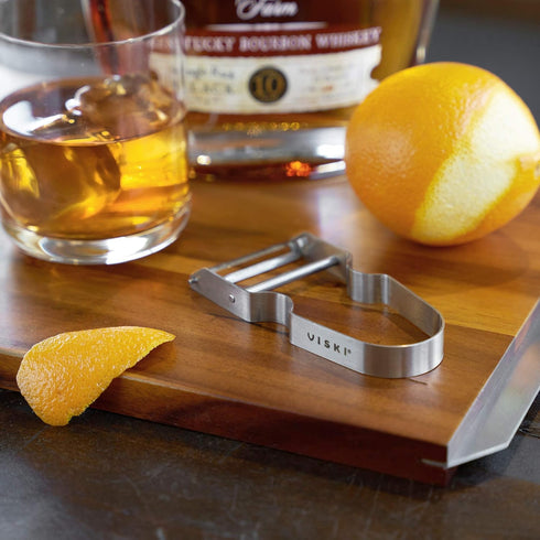 Viski Citrus Peeler Tool - Fruit Peeler for Cocktails, Professional Grade Bartender Tools