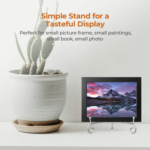 TR-LIFE 6 Inch Plate Holder Display Stand, 2 Pack Metal Easel for Picture Frames, Decorative Plates