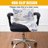 smiry Stretch Printed Computer Office Chair Covers, Soft Fit Universal Desk Rotating Chair Slipcovers, Removable Washable Anti-Dust Spandex Chair Protector Cover with Zipper, White by smiry