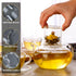 Set, 40OZ/1200ml Set 4, Set Glass Teapot Stovetop Safe Glass Tea Kettle with Removable Infuser & Tea Warmer, Tea Cups