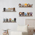 6 Pack 15" Dezzer Acrylic Shelves for Wall, Acrylic Floating Shelves for Bathroom Bedroom, Invisible Bookshelf Wall