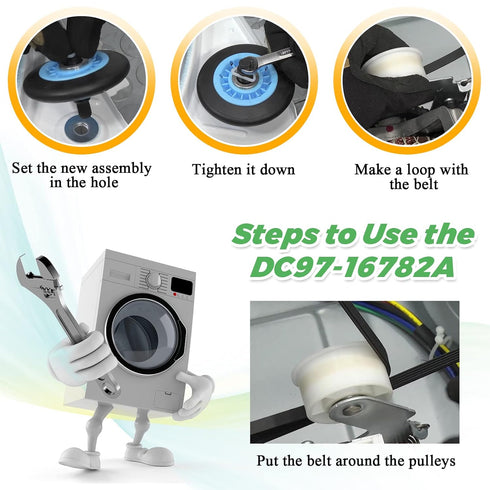 Samsung Dryer Repair Kit Fit for DV42H5000EW/A3 DV45H7000EW/A2 DV48H7400EW/A2 DV42H5200EP/A3 DV40J3000EW/A2