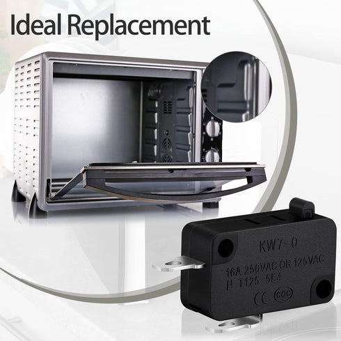 Weewooday 6 Pcs Microwave Oven Door Switch Replacement Parts, Compatible with Most Microwave Ovens
