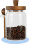 EIKS Glass Jars with Wooden Lids and Scoop, Airtight Food Storage Containers for