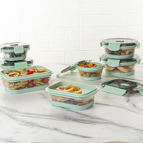 Restaurantware-Fresh Hero 27.2 Ounce Storage Containers, Durable Airtight Food Containers, Microwavable, Green Plastic