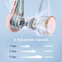 Portable Neck Fan - 4000mAh Air Conditioner with 5-17H Lifespan, 3 Adjustable Speeds, 64 Cool Lights (Pink)