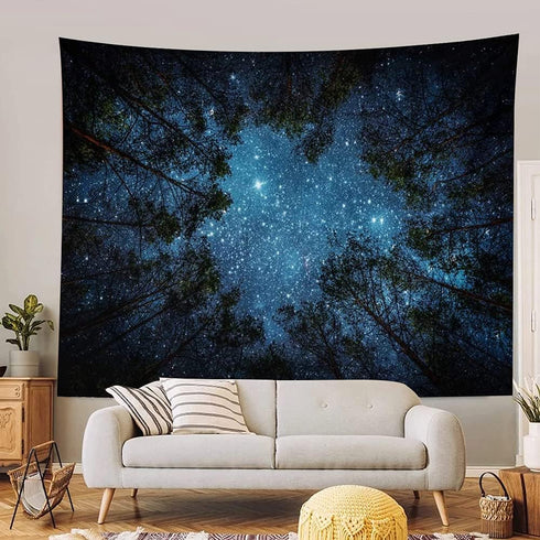 Llamazing Forest Tapestry, Home Decor Landscape Tapestry for Living Room Bedroom Decoration, Magic Tapestry Curtain