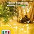 4-Pack 8 16 50 Fairy Lights Battery Operated with Remote & Timer & Modes, Waterproof FT LED String Lights Outdoor