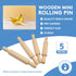 5 Inches Pack 25, Wooden Mini Rolling Pin, Long, of Great for in The Kitchen, Play-doh, Crafting and Imaginative Play