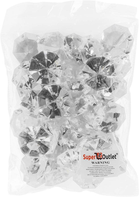 Super Z Outlet 36 Pieces Acrylic Round Decorations for Table Scatter, Vase Fillers, Event, Wedding, Arts & Crafts, Clear