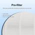 AP-T45 Filter Replacement, True HEPA Filter Compatible with Homedics Total Clean 5-in-1 Air Cleaner Purifier, 1 Pack.