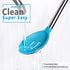 Pack of 2 Large Silicone Slotted Spoon - Kitchen Skimmer with High Heat Resistant BPA Free Non Stick Cooking Ladle