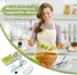 Herb Scissors with 5 Blades and Cover, Premium Kitchen Scissors for Food Vegetable, Stainless Steel Kitchen Shears
