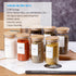 12 8oz Thicken(2.4mm) 148 Pcs Glass Spice Jars With Bamboo Airtight Lids, Spice Containers With Minimalist Preprinted