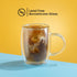 13.5-Ounce Set 2 JoyJolt Double Wall Glasses Insulated Mugs Double Walled Glass Cups For Coffee Tea