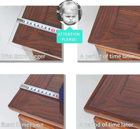 17 28 Inch, 1.5mm Frosted Table Cover Protector x Thick Plastic Desk Protector Mat, Rectangular Waterproof PVC Frosted