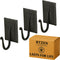 RTZEN Wall Mount Hook Set - Handcrafted Rustic Metal Coat Hooks for Hanging - Classic Farmhouse Black Hooks for Towel,