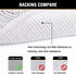 H.VERSAILTEX Pure White Bath Mat, Non Slip Chenille Rug 17" x 24" for Bathroom