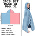 2Pcs 50"x30" 3-12 Hiturbo Kids Fleece Hooded Towel: Soft Plush Warm Blanket - Pool Beach Bath Swim Towel Wrap for Yrs