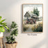 Farmhouse Canvas Wall Art, Old Tractor Pictures, Rustic Barn Prints for Country House 16x24in