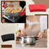 4 PCS Silicone Assist Handle Holder, Heat Resistant Pot Handle Covers, Non-Slip for Kitchen Pot Pan, Black + Red