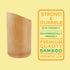 BambooMN Bamboo Kitchen Utensil Holder for Countertop, 7" x 4" Utensil Crock in Carbonized Brown