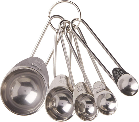 Prepworks by Progressive Stainless Steel Measuring Spoons - Set of 5, Silver