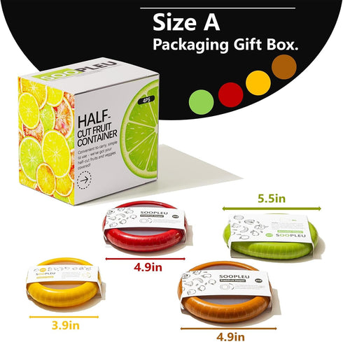Set 4 SOOPLEU Avocado Saver and Tomato Holder - of Reusable Storage Containers for Fridge - Ideal for Garlic, Onions