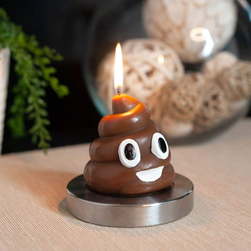 Fourth Castle Media Toynk My Sh*t Doesnt Stink Poop Emoji Candle, Funny Collectible Decor