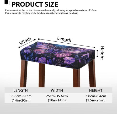 Set 2 Flashideas Butterfly Bar Stool Covers Rectangle of Stretch Barstool Seat Covers Bar Stool Chair Covers Bar Stool