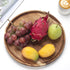 Round Wood Tray, Wooden Serving Tray, Acacia Appetizer Charcuterie Board, Kitchen Countertop Organizer 11.8"