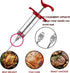 JY COOKMENT Meat Injector Syringe, 1-oz Marinade Flavor Injector with 2 Professional Needles, 1 Cleaning Brush