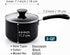 Cook N Home Nonstick Sauce Pan with Glass Lid 3-Qt, Multi-purpose Pot Saucepan Kitchenware, Black, Aluminum by Cook N Home