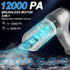 Mini Handheld Vacuum Cleaner Cordless - Car Vacuum Portable Rechargeable with High Power Brushless Motor 12000 PA Strong Suction 3 in 1 Mini Hand Vacuum (grey) by HFLYJPYW