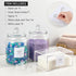 Glass Jars and Dryer Sheet Holder Set, Dispenser with Lids and Labels for Laundry Room Organization, Airtight Half