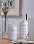HAUCOZE Cat Cookie Jar Decorative Candy Jar with Lid, Modern Ceramic 8.1inch