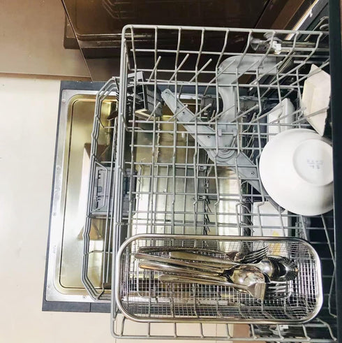 Dishwasher Silverware Basket, Stainless Steel Cutlery Holder, Countertop Utensil Storage