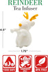GAMAGO Reindeer Tea Infuser - 100% Silicone Non-Toxic Resusable Loose Tea Steeper - Cute and Funny Gift Tea Leaf Strainer - Tea Diffuser Microwave and Dishwasher Safe for Kitchen Home Office by GAMAGO