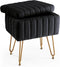 DUMOS Vanity Stool Chair, Ottoman with Storage, Makeup Cute Soft Small Footstool,