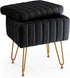 DUMOS Vanity Stool Chair, Ottoman with Storage, Makeup Cute Soft Small Footstool,