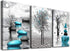 Canvas Wall Art for Living Room - Black and White Paintings - Modern 3 Piece Framed Art Prints for Home Decor