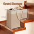 Stair Basket with Handle for Stairs, 16" Step Storage Laundry Basket for Toys, Clothes, Books, Tools, Anti-slip (Beige)