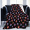 Cute Dog Paw Print Theme Blanket 50x60-Inch Lightweight and Compact for Easy