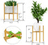 EKNITEY Adjustable Plant Pot Stand: Indoor Outdoor Modern Flower Holder Metal Plant Rack Organizer Planter Stand
