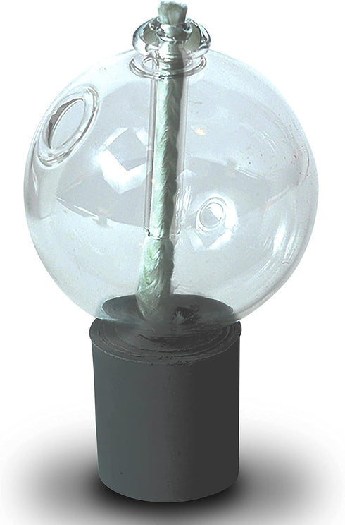 Ner Mitzvah Glass Paraffin Shabbat Candle Holder Cup and Wick - Ball Shape, 2 Pack - Elegant Design