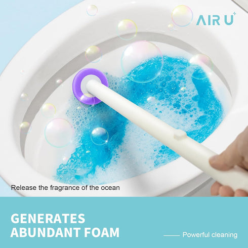 48 Count Disposable Toilet Brush Heads - Toilet Bowl Wand Refills for Bathroom Cleaning, Purple Lavender Fragrance