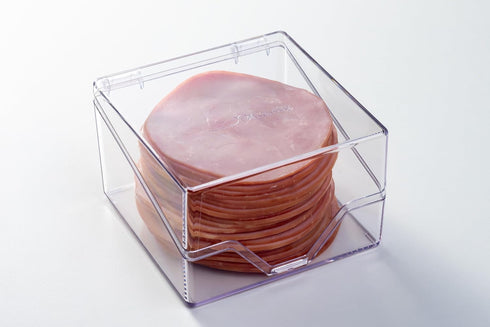Mini Deli Keeper, Storage Container for Fridge, Food Storage Box with Lid, Small Cold Cuts Holder for Refrigerator -