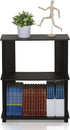 3-Tier Furinno JAYA Simple Design Bookcase / Bookshelf / Display Rack, Plastic Tubes, Walnut